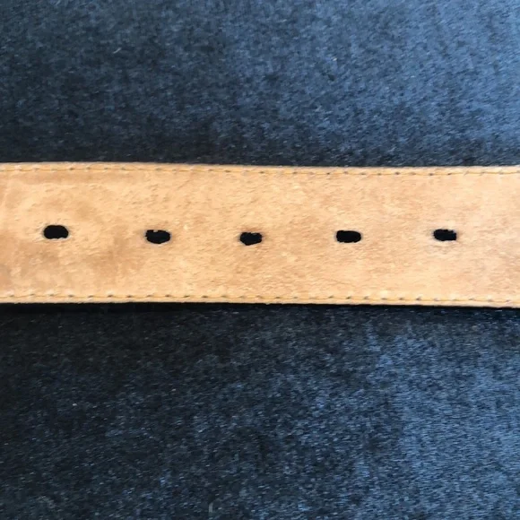 NWOT JUSTINS leather belt embossed tooled leather steelhead buckle 34 - Picture 7 of 8